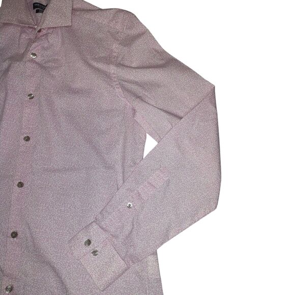 Van Heusen Dress Shirt Mens 14.5 32/33 Pink Slim Fit Stretch Stain Shield Wrinkl - Picture 4 of 11